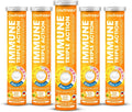 Nutrazul Immune Triple Action - Comprimidos Efervescentes con Vitamina C 1000mg, Vitamina D y Zinc - Pack de 5 x 20 Unidades - Sin Gluten, Sin Azúcar, Sabor Naranja
