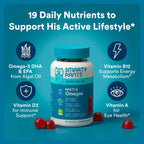 SmartyPants Men's Multivitamin Gummies - 90 Gominolas Multivitamínicas con Omega 3 DHA/EPA
