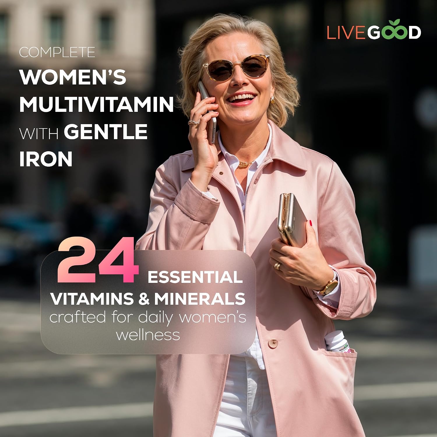LIVEGOOD Bio-Active Complete Multivitamínico para Mujeres con Hierro