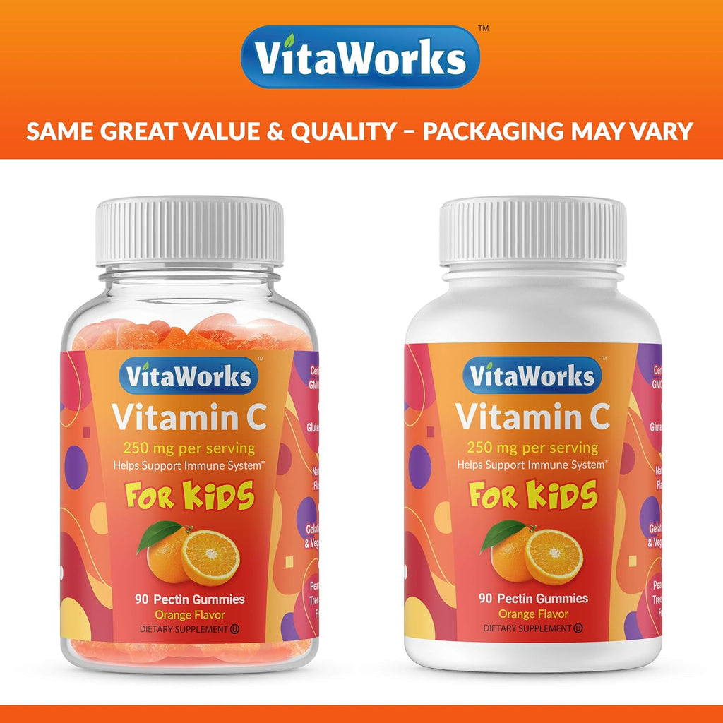 Doctors Finest Gomitas de Vitamina C para Niños – Veganas, Sin OGM y Sin Gluten – Sabor Naranja – 90 Gomitas (45 Dosis)