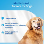 Bio PetActive VitaliDOG Chewable Multivitamin for Dogs with Biotin, Vitamins A, E, B Complex and Amino Acids - 150 Chewable Tablets