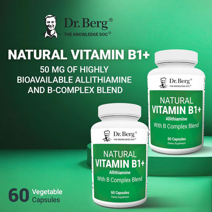 Dr. Berg Complejo de Vitaminas B1, B6, B12 con Allithiamine - 60 Cápsulas – Image 4