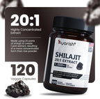 Ayorish Cápsulas de Shilajit Puro 1000mg con Ácido Fúlvico y Minerales Traza (120 cápsulas)