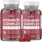 NEW AGE Complejo B Gominolas con Vitaminas B3, B6, B12, Biotina, Ácido Fólico y Vitamina C - 120 Gominolas (2 Paquetes)