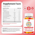 VITA GLOBE Multivitamin Gummies Adultos - 9 Vitaminas Esenciales con C, D, E, B6, B12, Folato y Biotina - Sabor Naranja, Melocotón y Fresa - 120 Gominolas (2 Envases de 60)