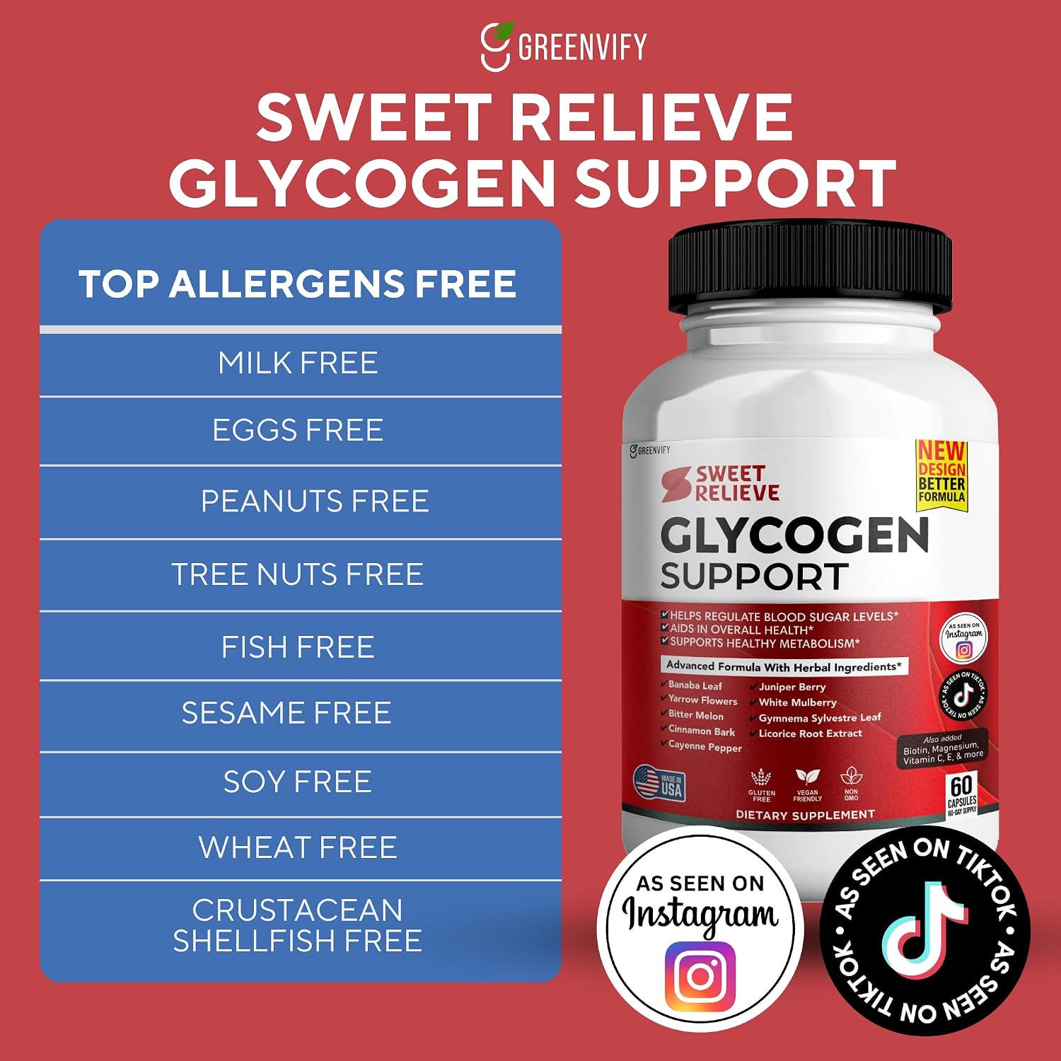 Sweet Relieve Glyco Optimizer - 60 Cápsulas