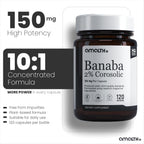 AMALTH Banaba Leaf Extract 150 mg | Ácido Corosólico 2% | 120 Cápsulas Veganas