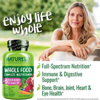 NATURELO Multivitamínico Integral para Mujeres 50+ (Sin Hierro) - 120 Cápsulas Veganas