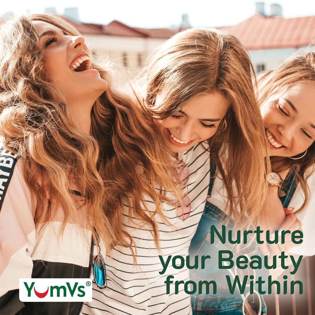YUM-V'S Gomitas Multivitamínicas para Adolescentes con Biotina y Antioxidantes – Sabor Frambuesa – 60 Gomitas