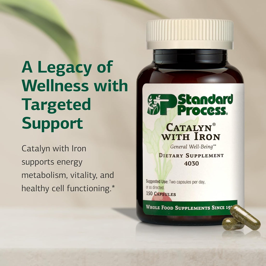 Standard Process Catalyn con Hierro - Apoyo al Metabolismo Energético - 150 Cápsulas