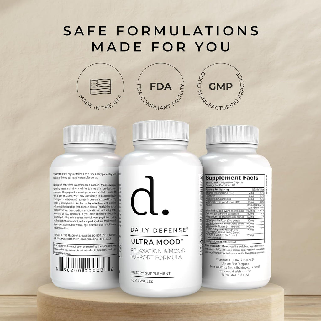 Daily Defense Mood Support Supplement - Ultra Mood 60 Comprimidos