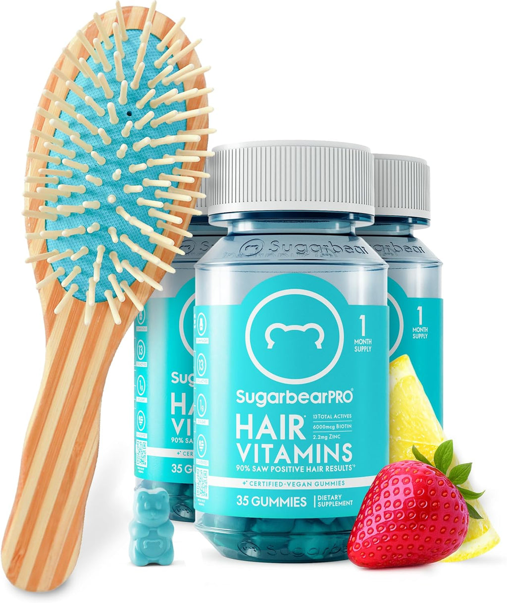 SugarbearPRO Gomitas de Vitamina para el Cabello - Biotina 6000mcg - Suministro de 1 Mes