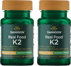 Swanson Maximum Strength Vitamina K2 (MK-7) – 200 mcg, 30 Cápsulas Blandas