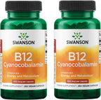 Swanson Vitamina B12 Cianocobalamina 500 mcg - 250 Cápsulas
