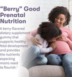Garden of Life Organics Prenatal Gummies – Vitaminas prenatales para mujeres con apoyo al metabolismo energético y desarrollo fetal saludable, sabor a bayas, ecológico, vegano, suministro para 30 días