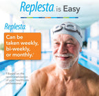 Replesta 50,000 UI Vitamina D3 (Colecalciferol) - Comprimidos Masticables Sabor Naranja - 8 Unidades