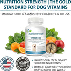 Nutrition Strength Vitamina B12 para Perros con Folato y Calcio - 120 Comprimidos Masticables