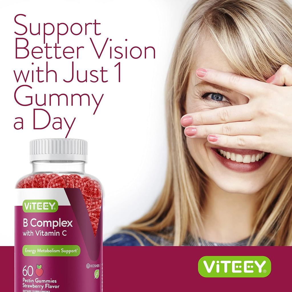 Viteey Complejo B en Gomitas con Vitamina C - 60 Gomitas