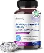 Benfotiamina (Vitamina B1 Liposoluble) con Ácido Alfa-Lipoico y Berberina – Fórmula Avanzada – 180 Cápsulas