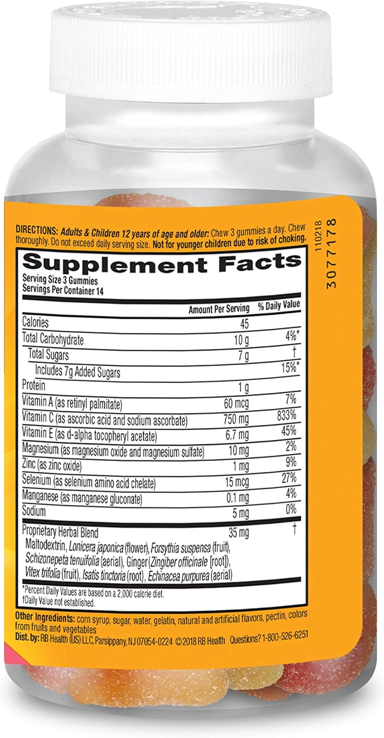 Airborne Immune Support Fruit-Flavored Gummies 42 Count