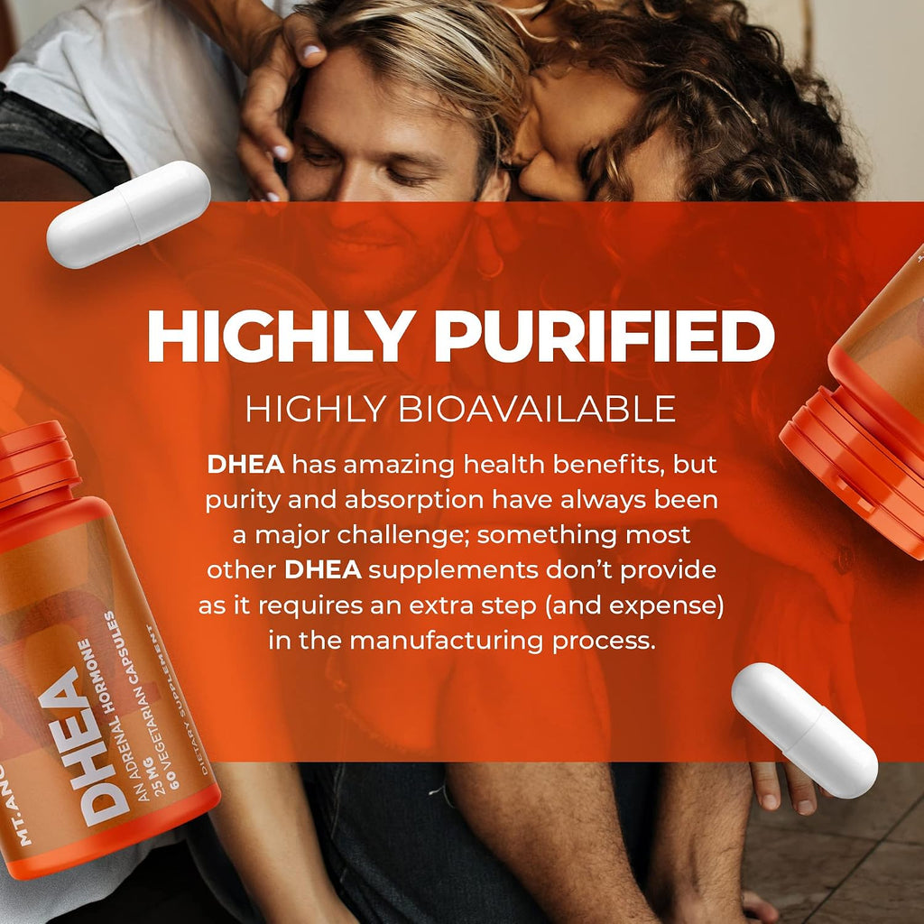 Mt. Angel Vitamins DHEA Puro 25 mg - 60 Cápsulas