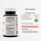 Secrets of the Tribe Star Anise 60 Cápsulas, 1000 mg, USDA Organic Star Anise (Illicium verum) Semilla Seca (60 Cápsulas)
