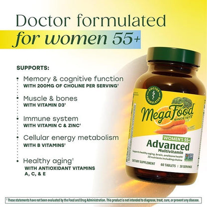 MegaFood Multi for Women 55+ - Multivitamínico y Mineral para Mujeres Mayores de 55 Años – Image 4
