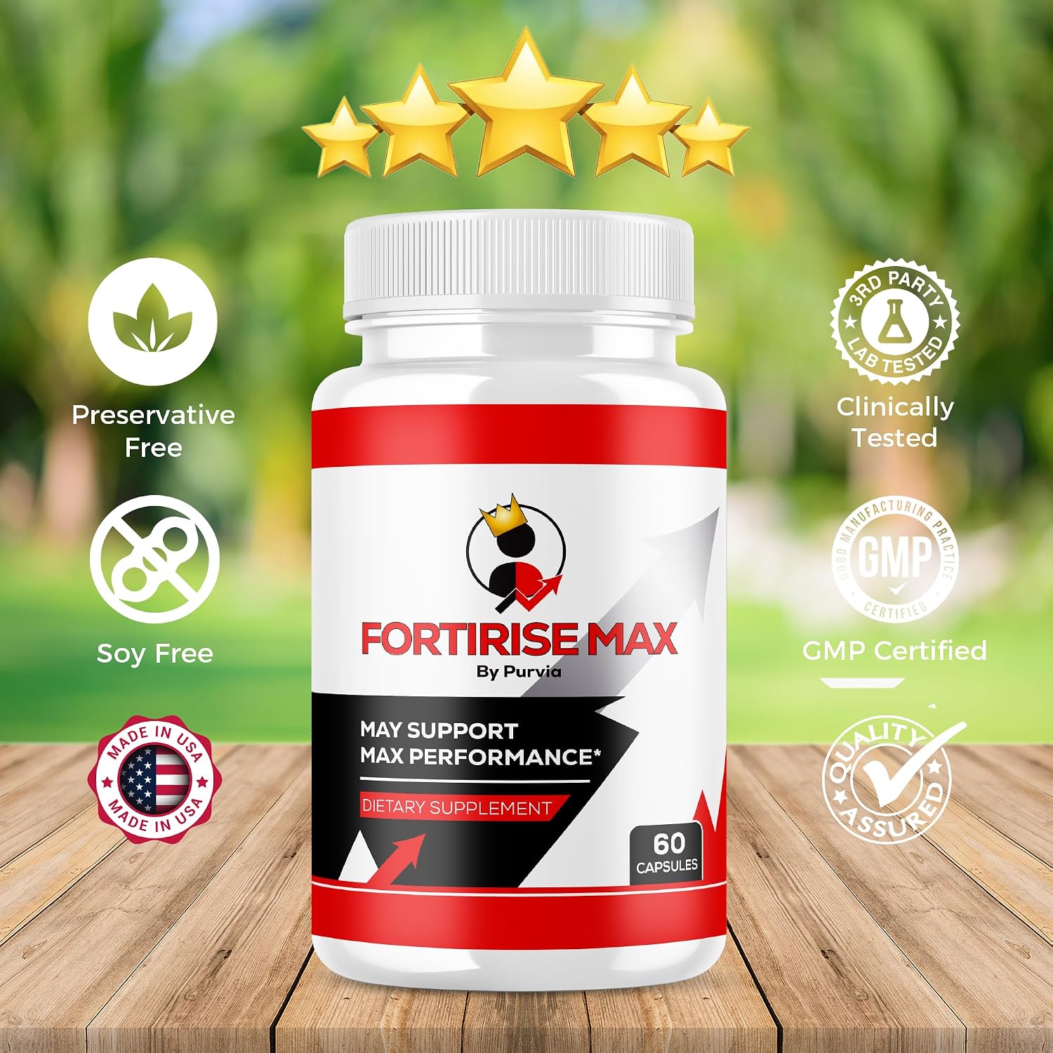 Fortirise Max - Fórmula de Máxima Potencia para Apoyo General al Bienestar, 60 Cápsulas