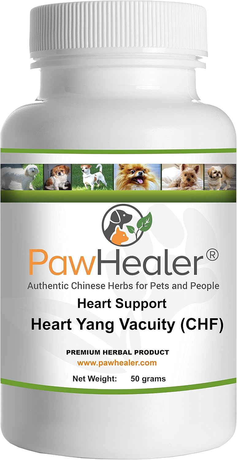 PawHealer Heart Support - Heart-Yang Vacuity (CHF) - 50 gramos - Polvo herbal para perros