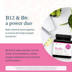 Youtheory B12B6 - Vitamina B12 y B6 - Apoya el Estado de Ánimo, Sistema Nervioso y Metabolismo - Sin Lácteos, Soja ni Gluten - 60 Cápsulas