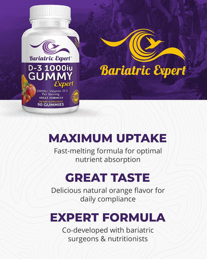 Bariatric Expert D3 Vitamina – Complemento alimenticio de disolución rápida para adultos tras cirugía bariátrica, 90 unidades – Image 5