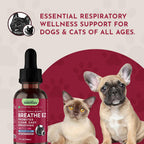 Breathe EZ - Suplemento Herbal para Perros y Gatos, 1 fl oz