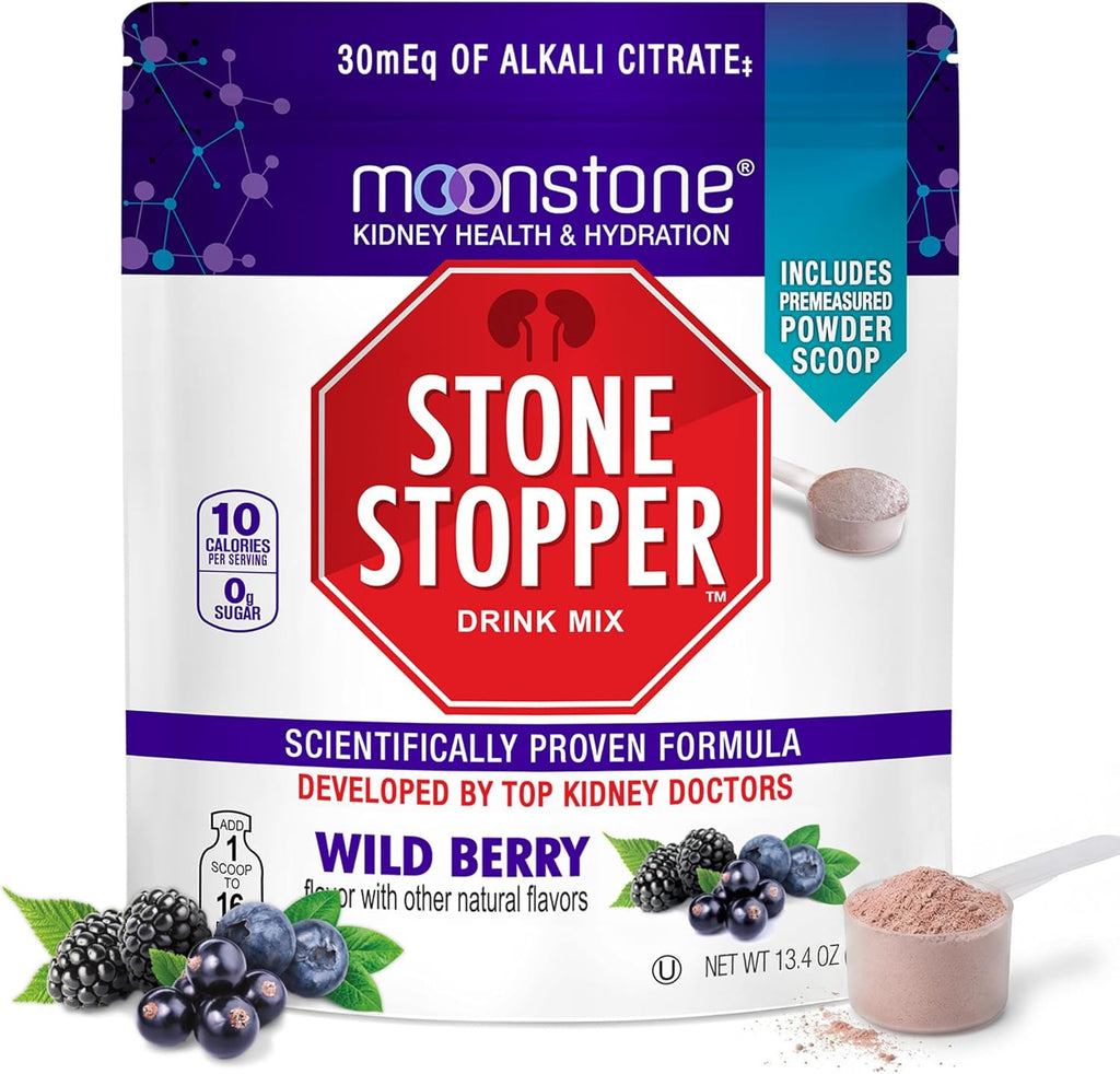Moonstone Stone Stopper Drink Mix, Bayas Silvestres (30 Dosis)