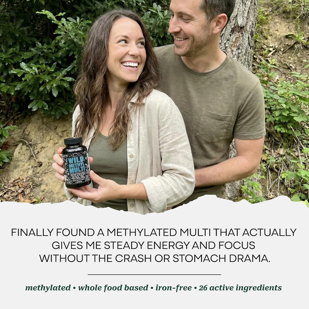 Wild Methylated Multivitamin for Women & Men | Multivitamínico Diario Metilado Sin Hierro | 60 Cápsulas