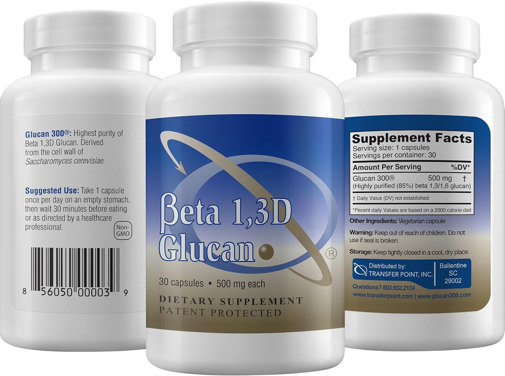 Transfer Point Beta 1,3D Glucano 500 mg, 30 Cápsulas