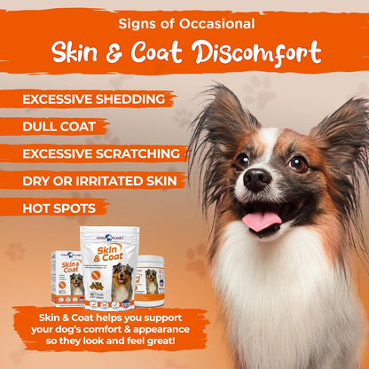 Vital Planet Skin & Coat – Suplemento para la Piel y el Pelo del Perro con Omega-3, Inositol y Colina – 60 Comprimidos – Image 6