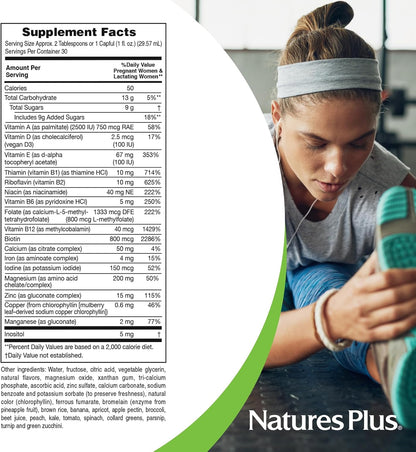 NaturesPlus Source of Life Prenatal Liquid - – Vitamina D y calcio: la vitamina D contribuye a la absorción y – Image 5