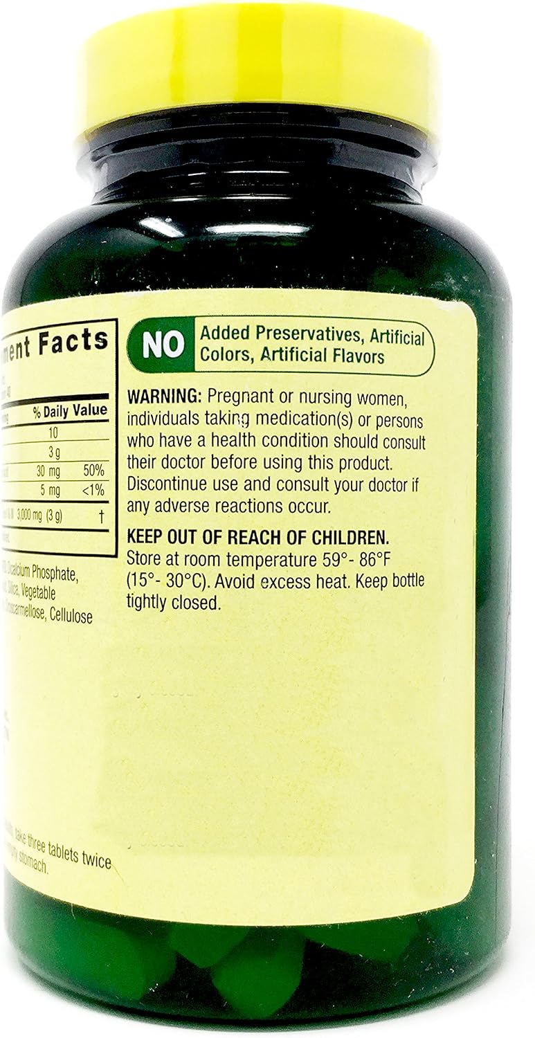 Colágeno Spring Valley 1000 mg por comprimido, con vitamina C, tipo 1 y 3, 120 comprimidos