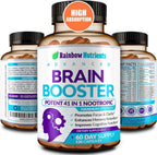 40-en-1 Brain Booster – Complemento Nootrópico para Memoria y Enfoque, 120 Cápsulas