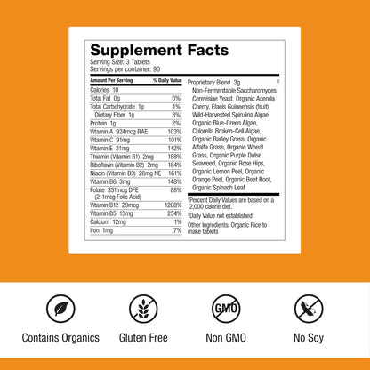 Dr. Schulze's SuperFood 100 - Suplemento Multivitamínico de Superalimentos para el Bienestar General - 270 Comprimidos – Image 2