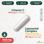 ForestLeaf Vitamina C Liposomal 1400 mg - 120 Cápsulas Veganas