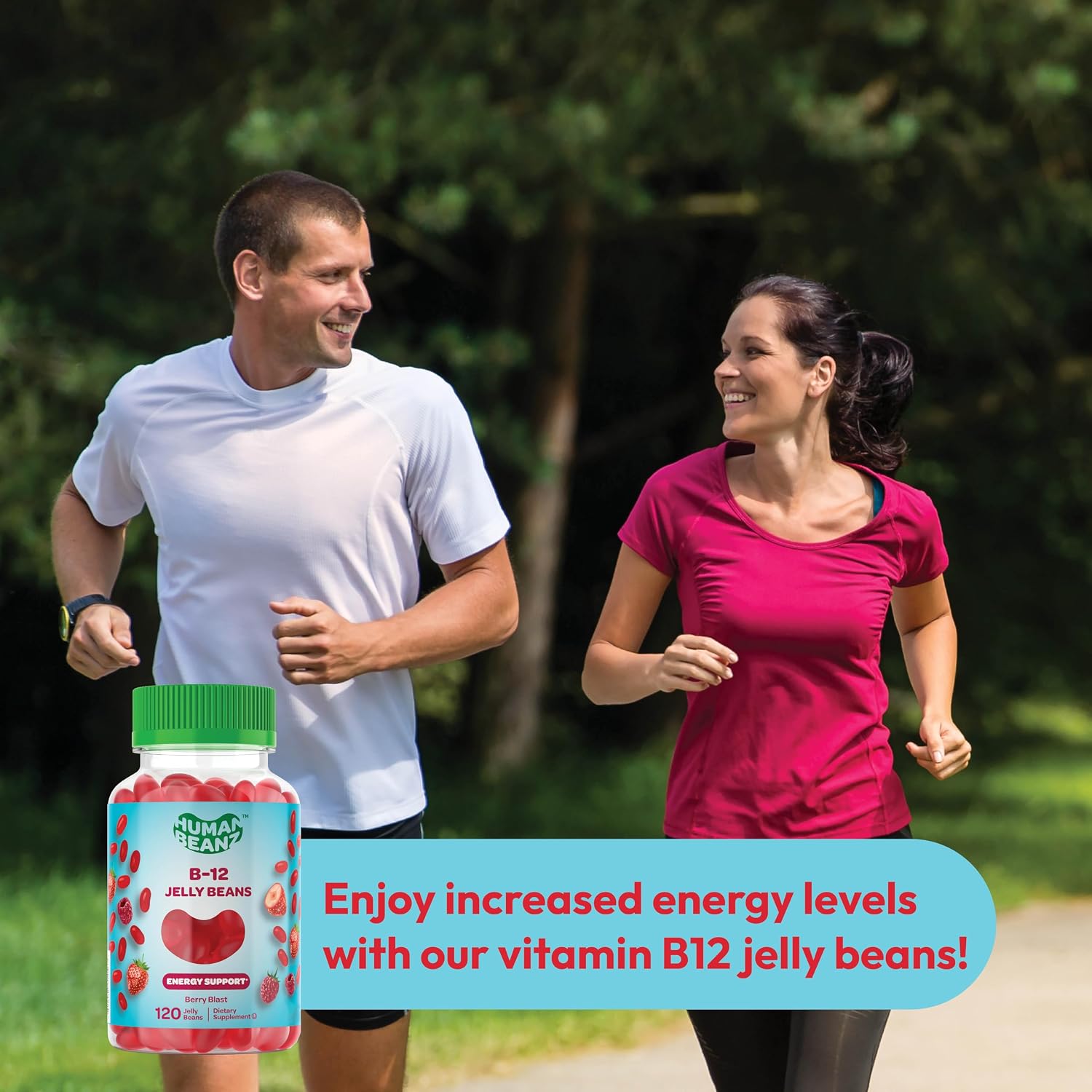 Human Beanz Vitamina B12 Metilada en Gominolas para Adultos, 120 Unidades