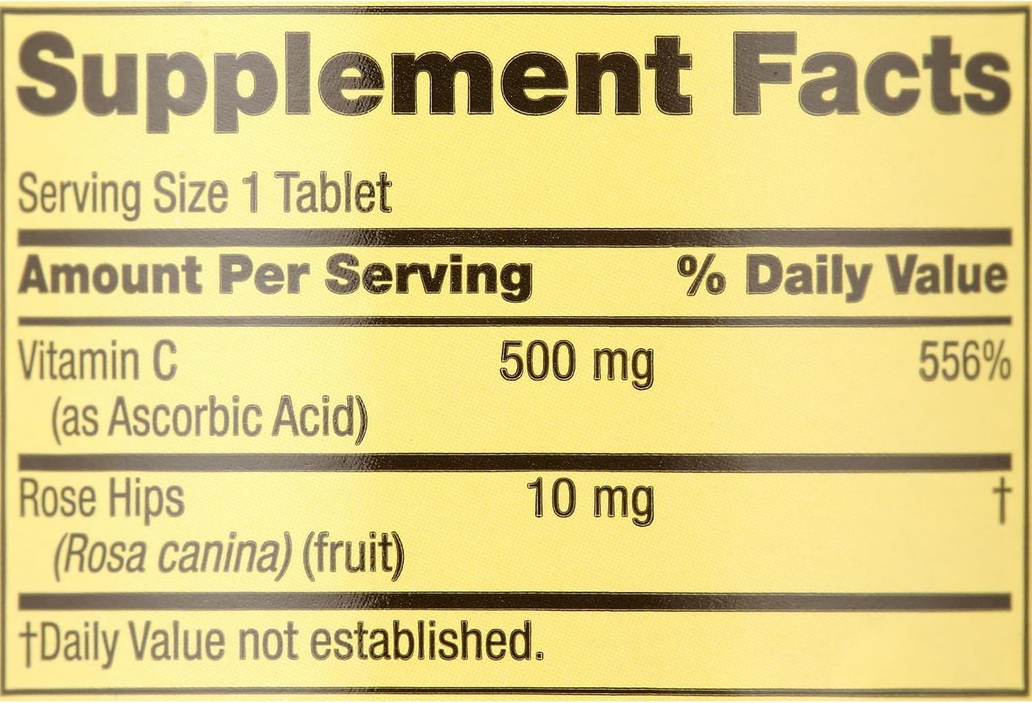 Vitamina C 500 mg con Rosa Mosqueta, 250 Comprimidos