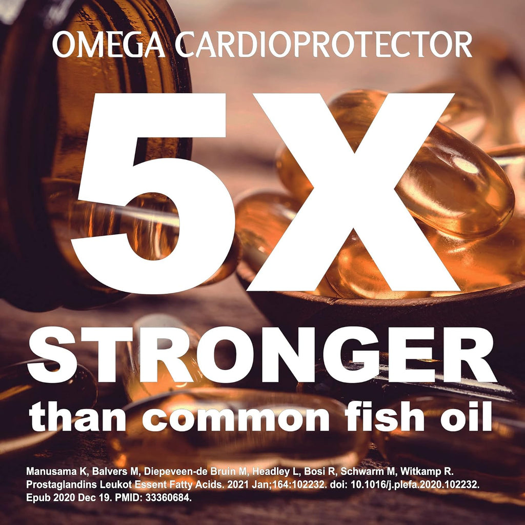 Thrivous Omega Cardioprotector – Suplemento Avanzado para el Corazón y la Circulación con Omega-3 AvailOm, Ajo, Gotu Kola y Corteza de Pino Oligopin – 60 Cápsulas Veganas