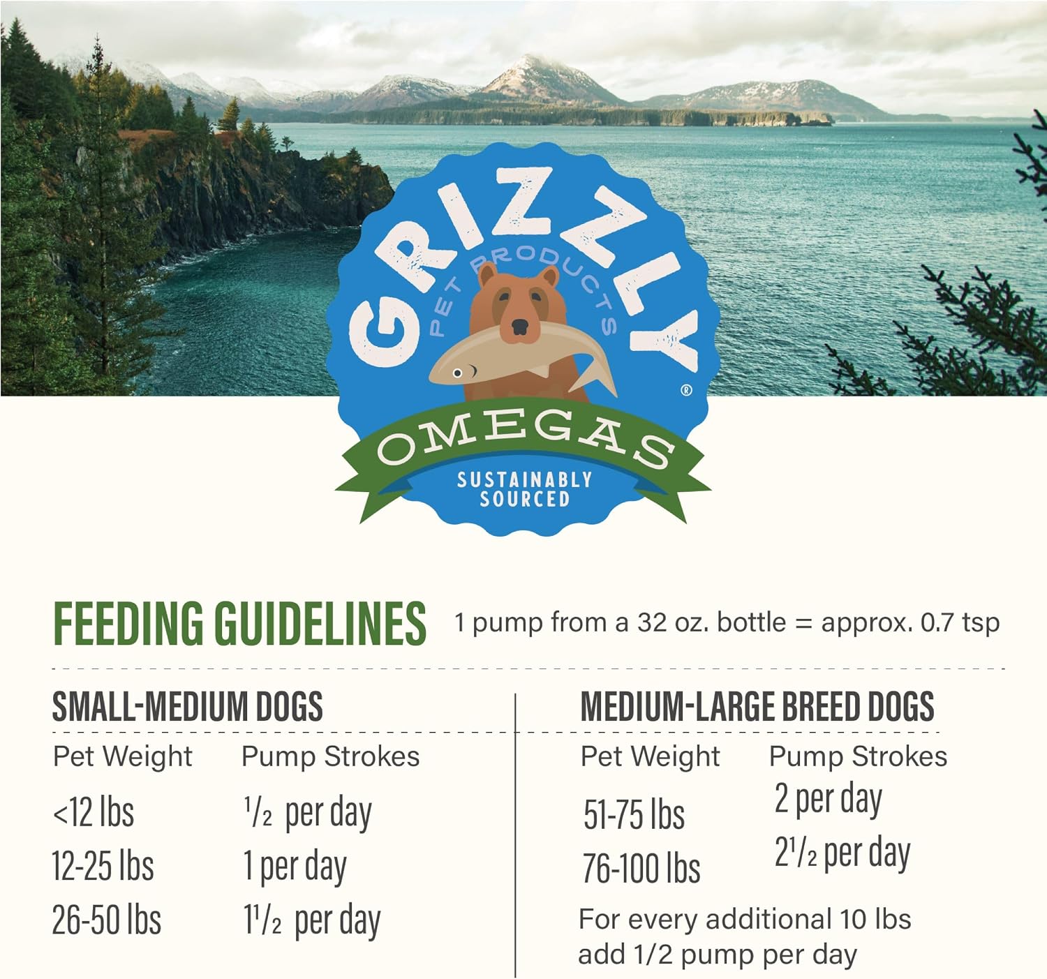 Grizzly Pet Products Algal Plus Omega 3-6-9 Suplemento para Perros y Gatos, 946 ml