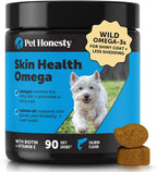Pet Honesty Omega 3 para Perros - Suplemento de Aceite de Salmón para Piel y Pelo, 90 Chews