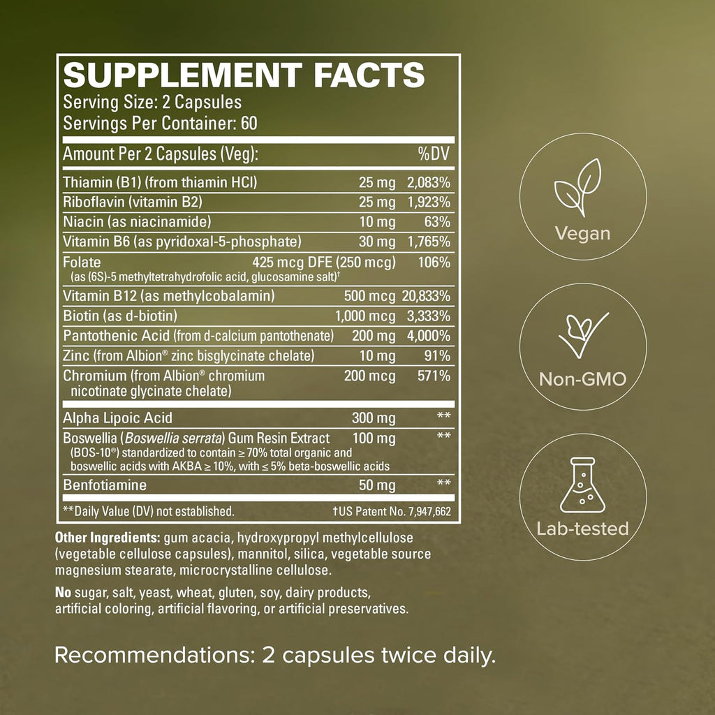 Terry Naturally Healthy Feet & Nerves - Vegan Capsules for Nerve and Circulatory Health, 120 Capsules