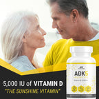ADK 5 Suplemento con Vitaminas A, D3 y K2 (MK7+MK4) - 90 Cápsulas Líquidas Vegetarianas