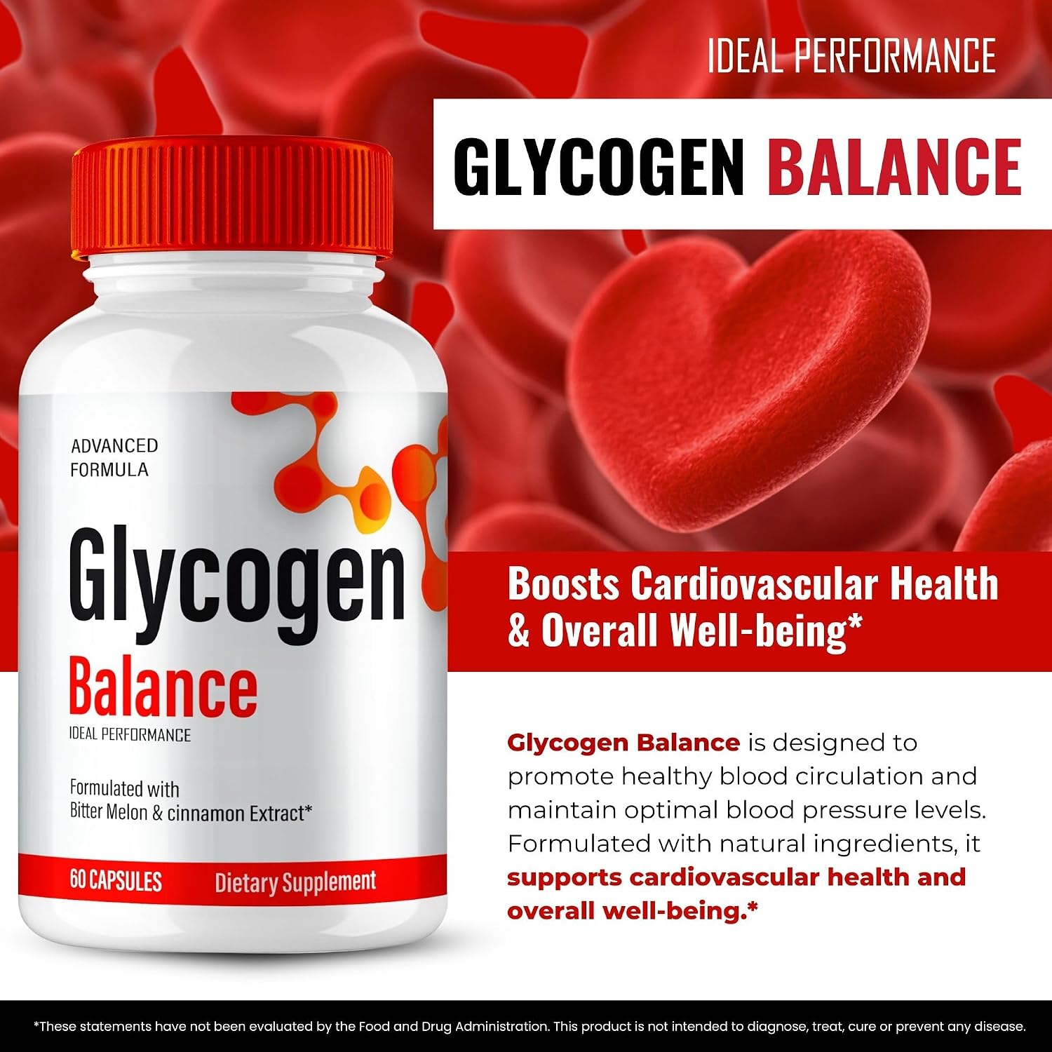 Glycogen Balance Advanced Blood Formula Cápsulas - Suplemento de Máxima Potencia para Circulación Saludable y Niveles Estables (2 Paquetes)