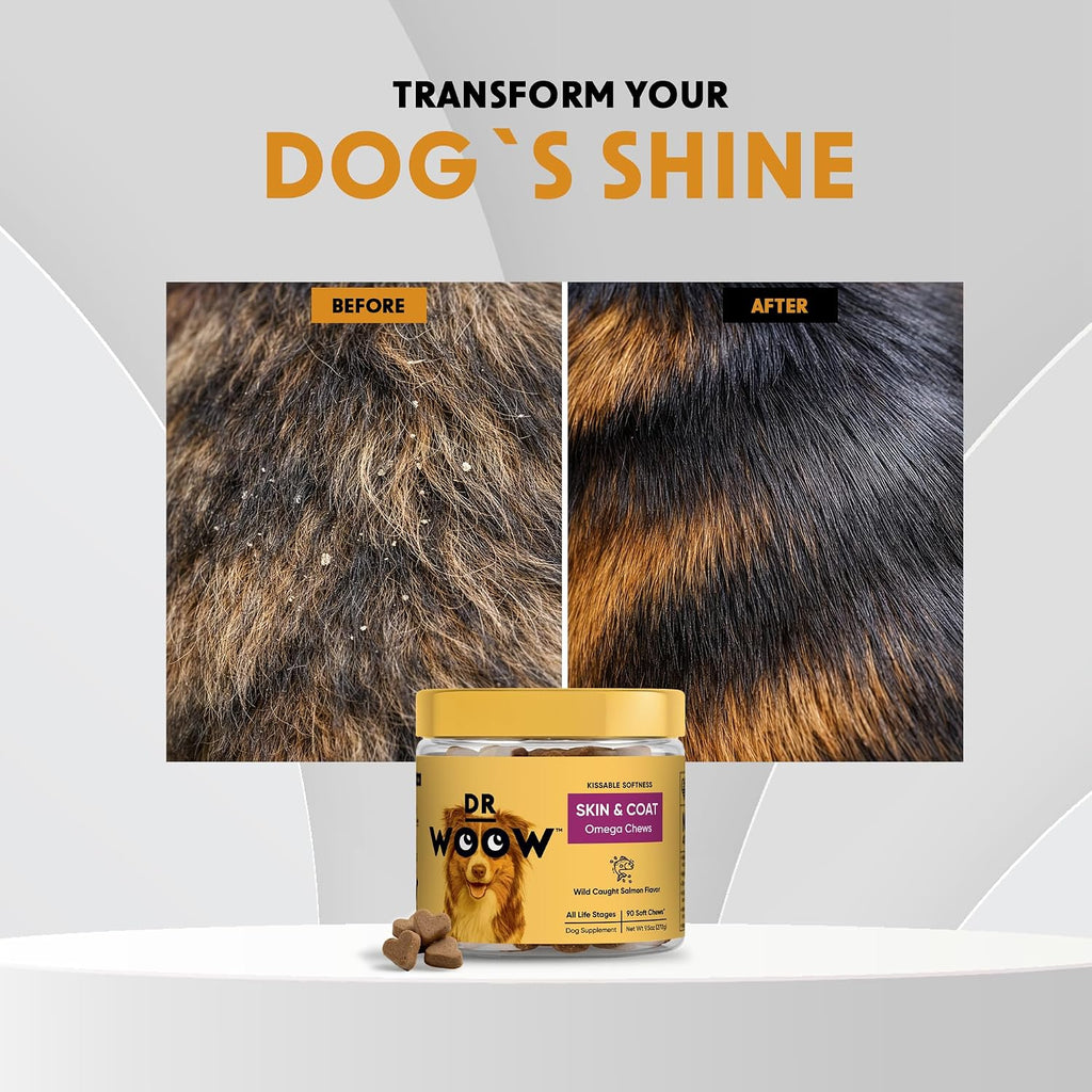 Omega 3 para Perros – Suplemento para Piel y Pelaje con Salmón – 90 Masticables